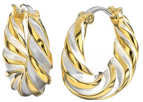 BJT364 ORECCHINO ALARA WHITE GOLD PLATED - farmascienza.it