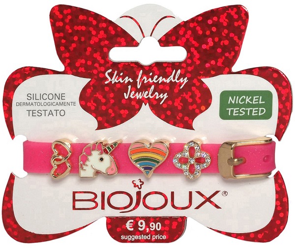 BJB016 BRACCIALE SILICONE FUCSIA GOLD PLATED - farmascienza.it