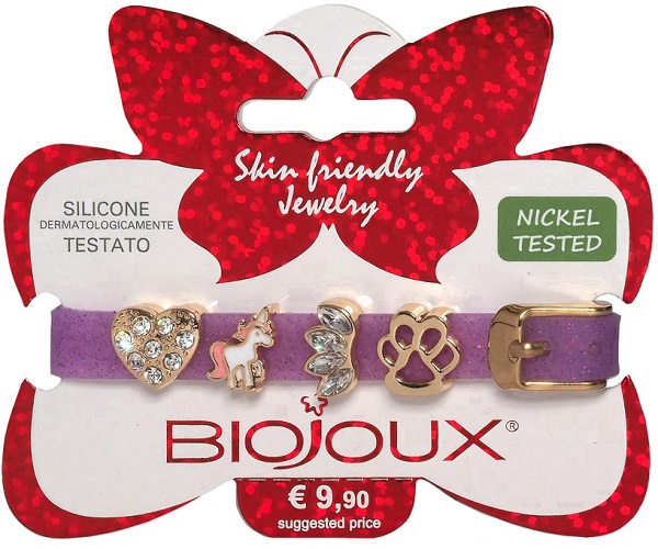 BJB017 BRACCIALE SILICONE PURPLE GOLD PLATED - farmascienza.it