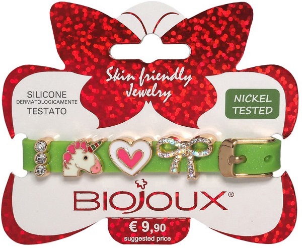 BJB020 BRACCIALE SILICONE GREEN GOLD PLATED - farmascienza.it