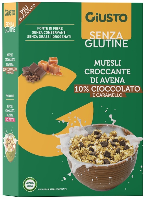 GIUSTO SENZA GLUTINE MUESLI AVENA CIOCCOLATO 275 G - farmascienza.it