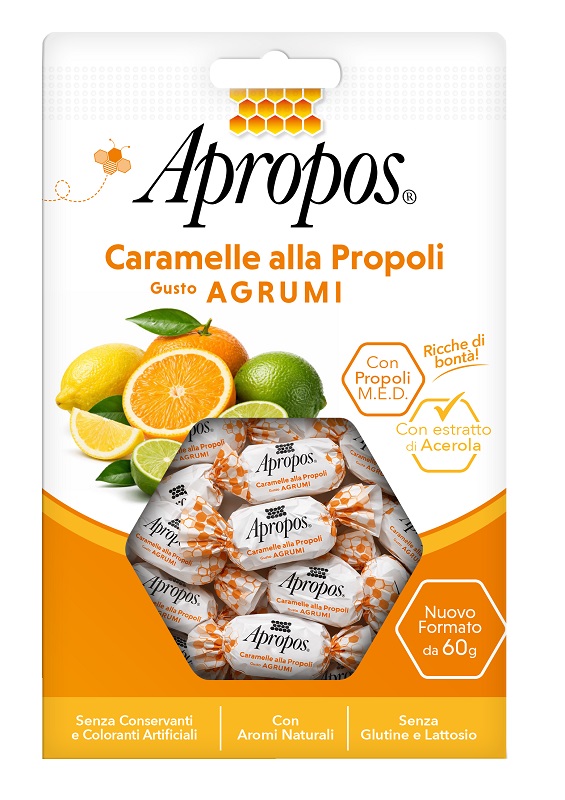 APROPOS CARAMELLE PROPOLI AGRUMI 60 G - farmascienza.it