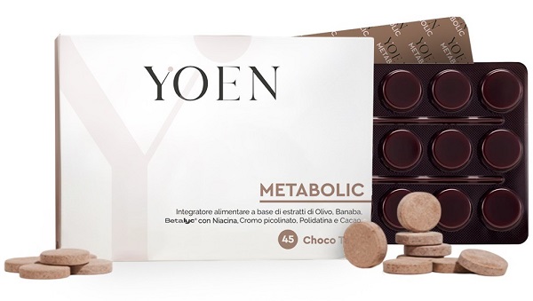 YOEN METABOLIC 45 COMPRESSE MASTICABILI CON EDULCORANTI SENZA GLUTINE E LATTOSIO - farmascienza.it