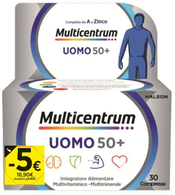 MULTICENTRUM UOMO 50+ 30 COMPRESSE PROMO 2026 - farmascienza.it