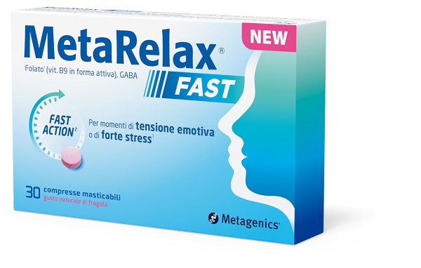 METARELAX FAST 30 COMPRESSE MASTICABILI GUSTO NATURALE DI FRAGOLA SENZA GLUTINE SENZA LATTOSIO CON EDULCORANTI - farmascienza.it