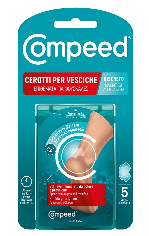 CEROTTO COMPEED VESCICHE DISCRETO 5 PEZZI - farmascienza.it
