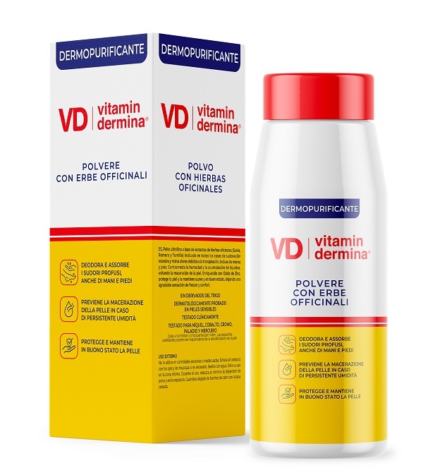 VITAMINDERMINA POLVERE ERBE OFFICINALI DERMOPURIFICANTE 100 G - farmascienza.it