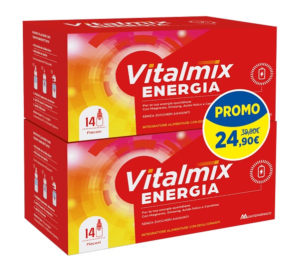 VITALMIX ENERGIA 14 FLACONCINI DA 10 ML BIPACK PROMO CON EDULCORANTI SENZA ZUCCHERI AGGIUNTI GLUTINE E LATTOSIO - farmascienza.it