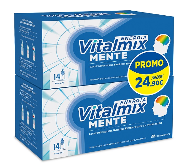 VITALMIX MENTE 14 FLACONCINI DA 10 ML BIPACK PROMO CON ZUCCHERO ED EDULCORANTE SENZA GLUTINE E LATTOSIO - farmascienza.it