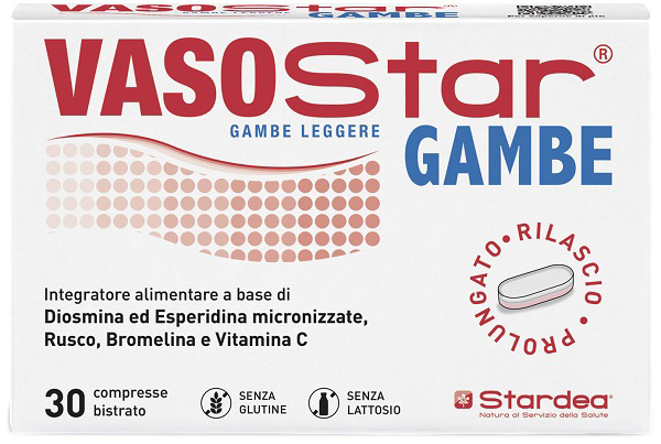 VASOSTAR GAMBE 30 COMPRESSE BISTRATO SENZA GLUTINE SENZA LATTOSIO - farmascienza.it