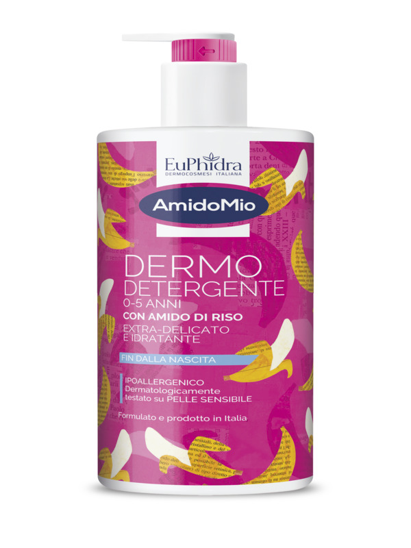 AMIDOMIO DERMO DETERGENTE 0/5 ANNI CON AMIDO DI RISO EXTRA DELICATO E IDRATANTE FIN DALLA NASCITA IPOALLERGENICO 750 ML - farmascienza.it