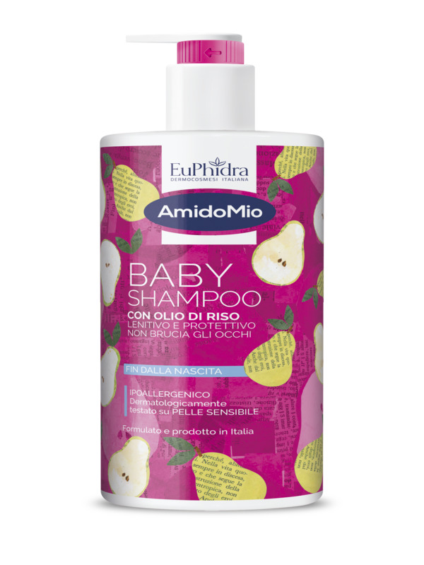 AMIDOMIO BABY SHAMPOO CON OLIO DI RISO LENITIVO E PROTETTIVO NON BRUCIA GLI OCCHI FIN DALLA NASCITA IPOALLERGENICO 750 ML - farmascienza.it