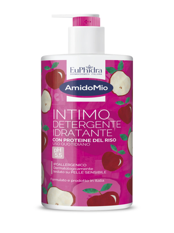 AMIDOMIO INTIMO DETERGENTE IDRATANTE CON PROTEINE DEL RISO USO QUOTIDIANO PH 5,5 IPOALLERGENICO 750 ML - farmascienza.it